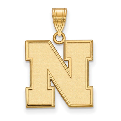 10K Gelbgold Logoart University Of Nebraska Buchstabe N Mittel Anhänger