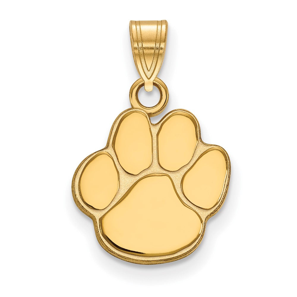 Vergoldet Sterlingsilber Logoart Auburn University Tiger Paw Klein Anhänger