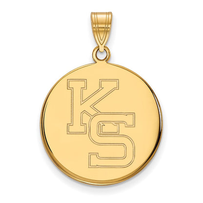 14K Gelbgold Logoart Kansas State University K S Groß Anhänger