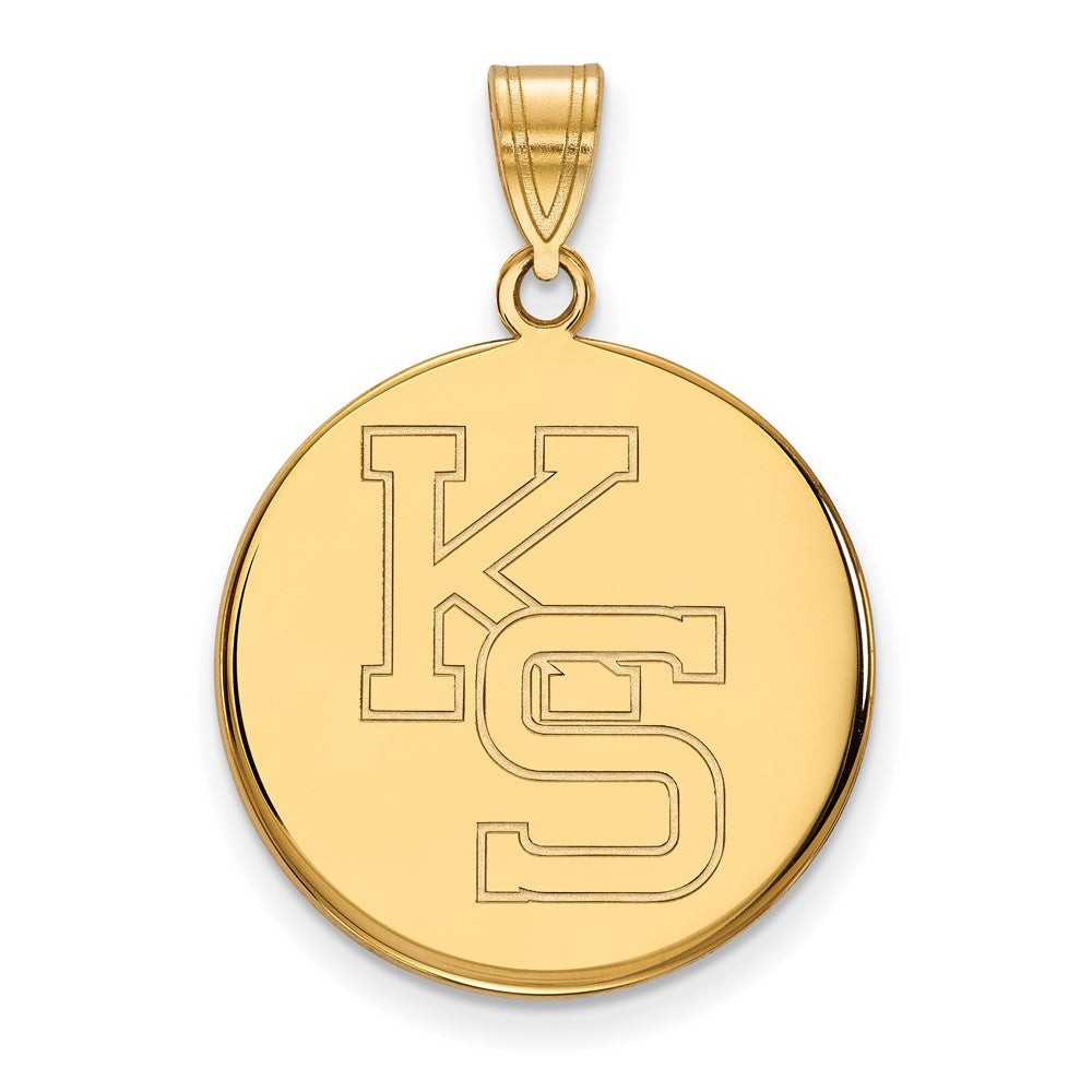 Vergoldet Sterlingsilber Logoart Kansas State University K S Groß Anhänger