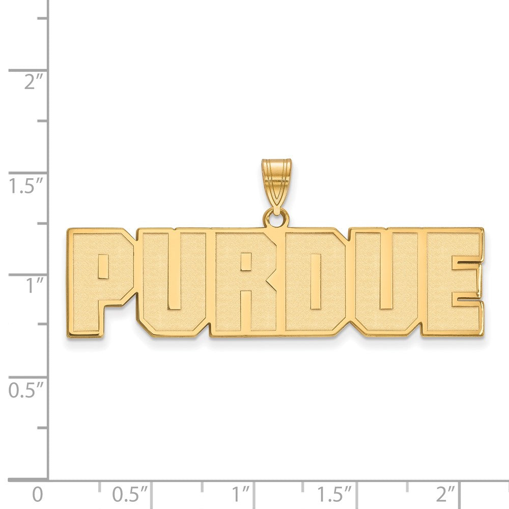 Vergoldet Sterlingsilber Logoart Purdue University Block Type Groß Anhänger