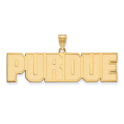 10K Gelbgold Logoart Purdue University Block Type Groß Anhänger