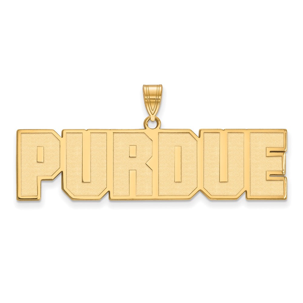 Vergoldet Sterlingsilber Logoart Purdue University Block Type Groß Anhänger