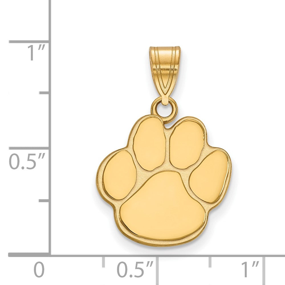 Vergoldet Sterlingsilber Logoart Auburn University Tiger Paw Mittel Anhänger