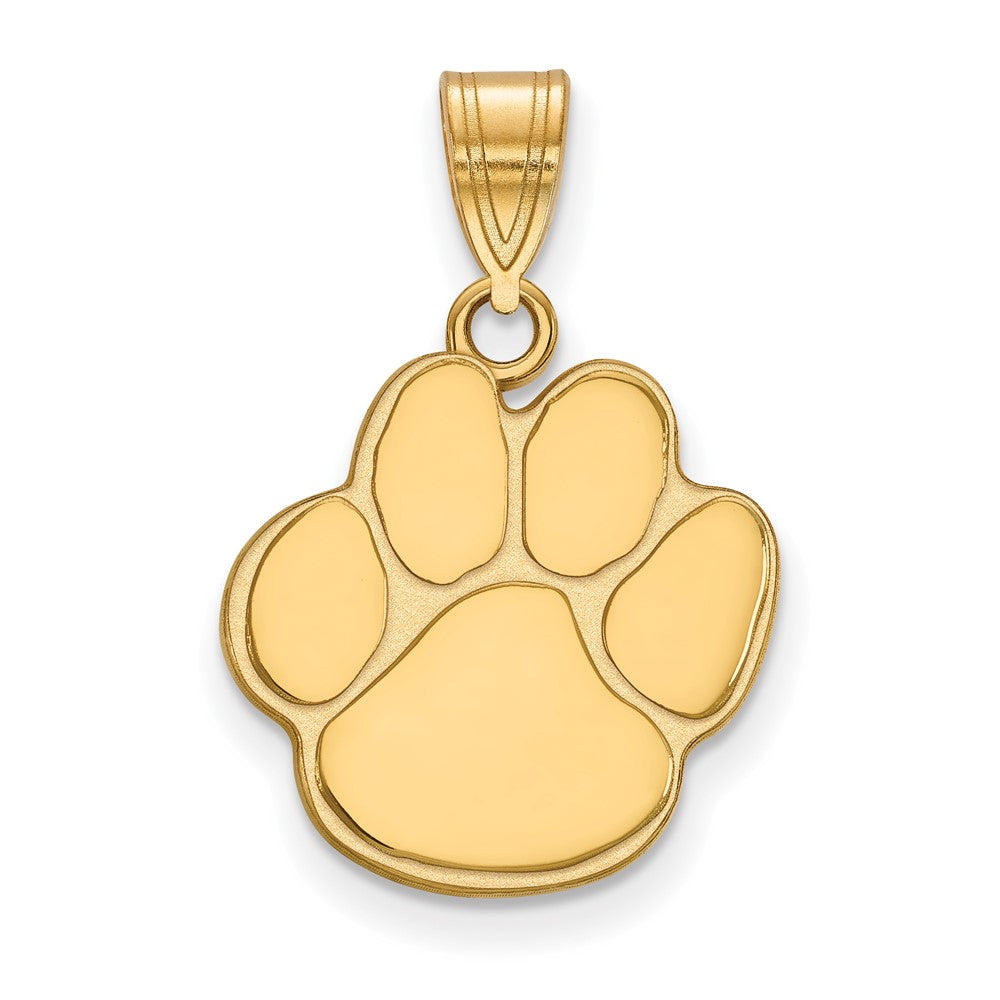 10K Gelbgold Logoart Auburn University Tiger Paw Mittel Anhänger
