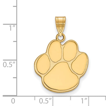 Vergoldet Sterlingsilber Logoart Auburn University Tiger Paw Groß Anhänger