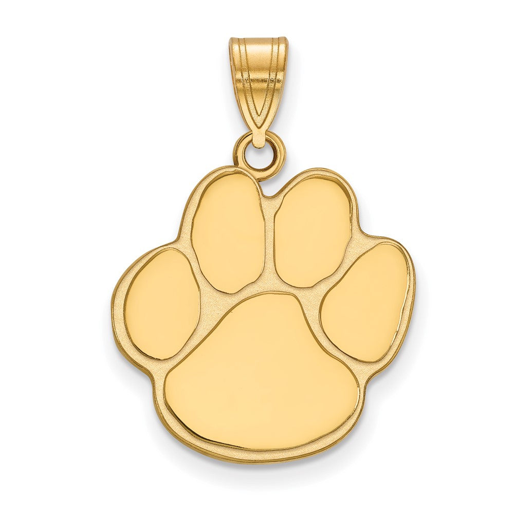 Vergoldet Sterlingsilber Logoart Auburn University Tiger Paw Groß Anhänger