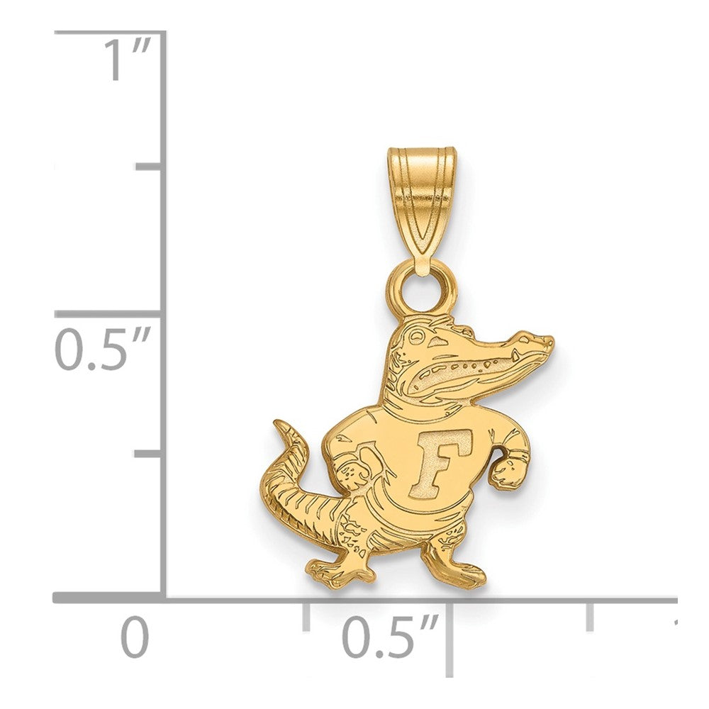Vergoldet Sterlingsilber Logoart University Of Florida Gator Klein Anhänger