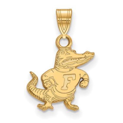 Vergoldet Sterlingsilber Logoart University Of Florida Gator Klein Anhänger