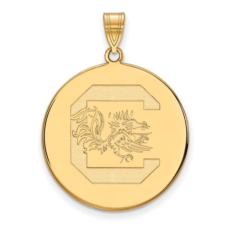 10K Gelbgold Logoart University Of South Carolina Extra Groß Plättchen Anhänger