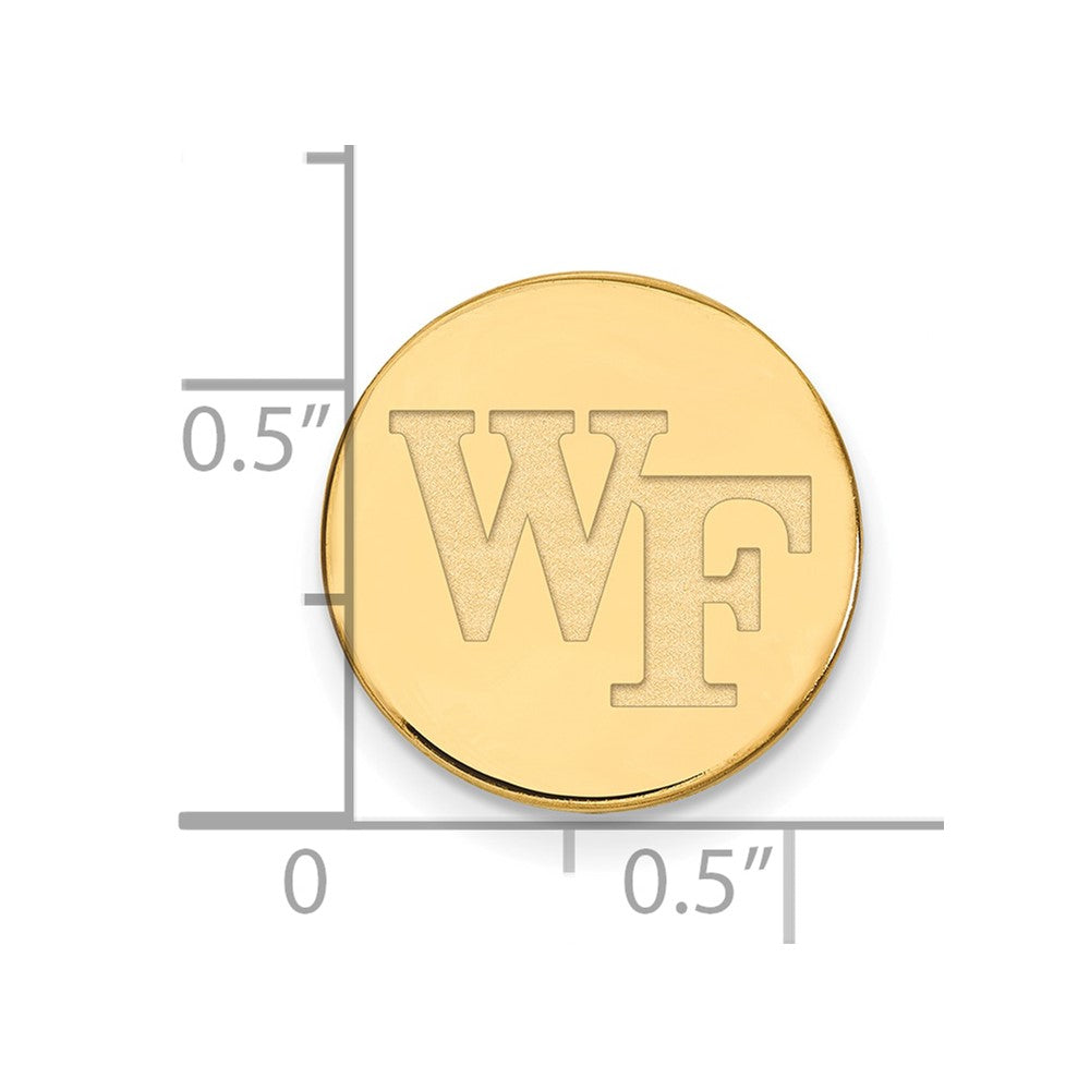 14K Gelbgold Gold Logoart Wake Forest University W-f Anstecknadel