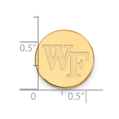 14K Gelbgold Gold Logoart Wake Forest University W-f Anstecknadel