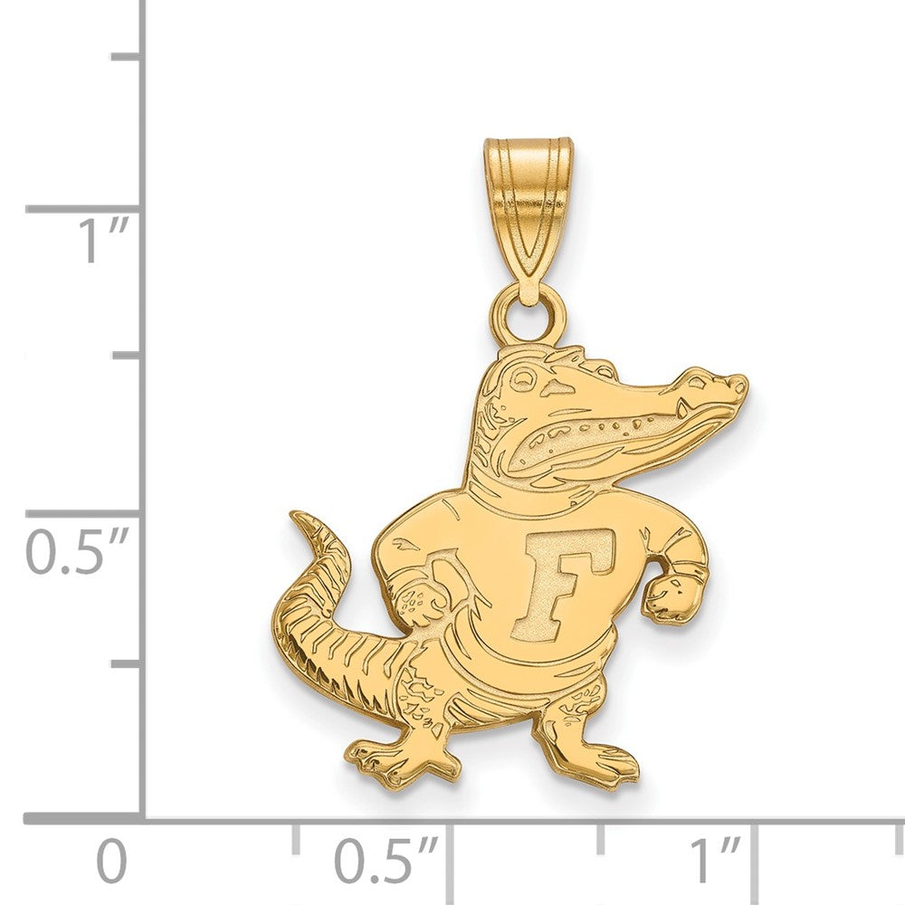 Vergoldet Sterlingsilber Logoart University Of Florida Gator Groß Anhänger