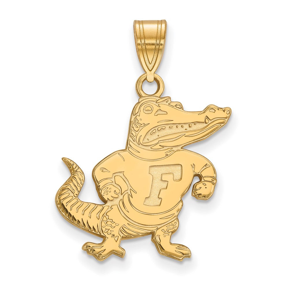 Vergoldet Sterlingsilber Logoart University Of Florida Gator Groß Anhänger