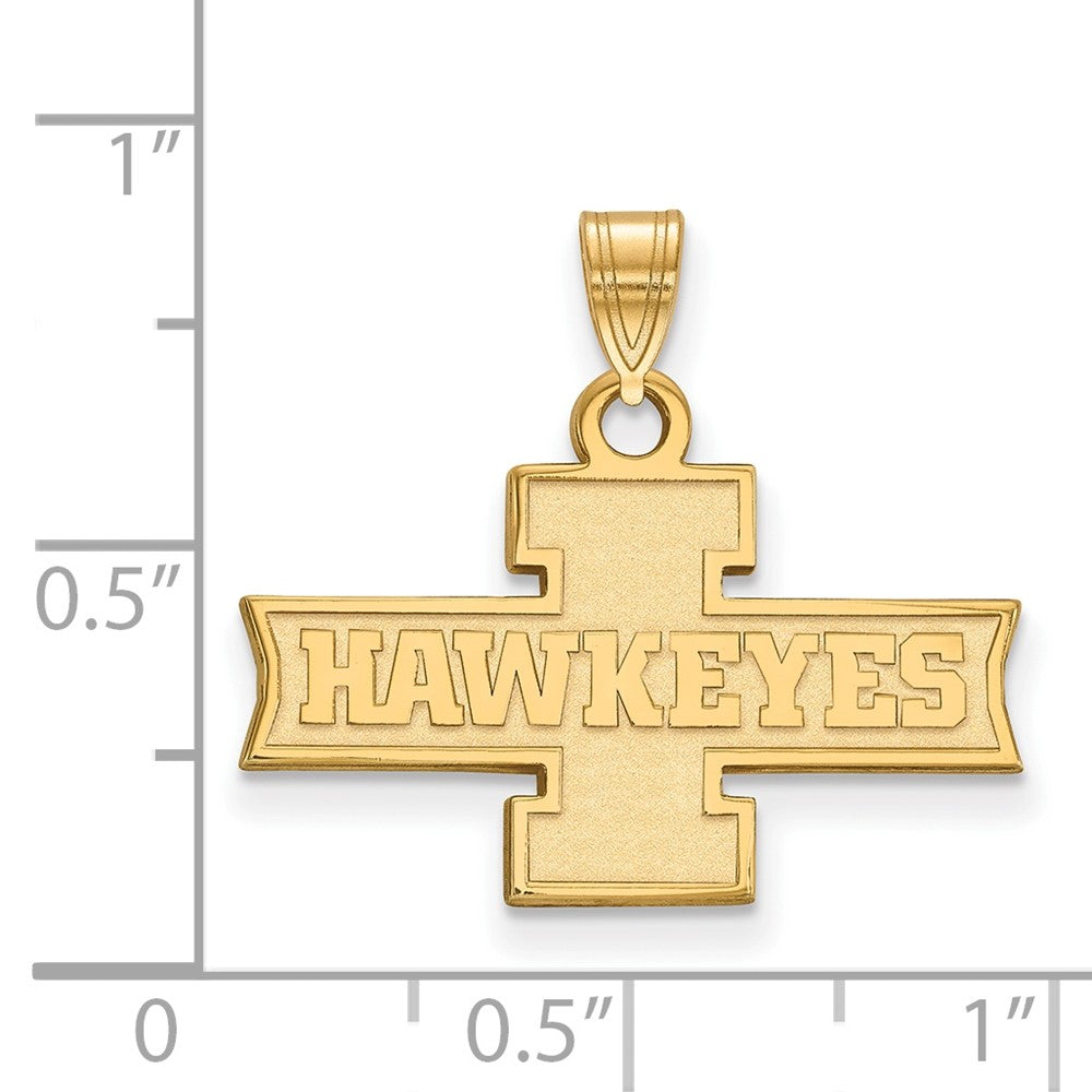 Vergoldet Sterlingsilber Logoart University Of Iowa Hawkeyes Klein Anhänger