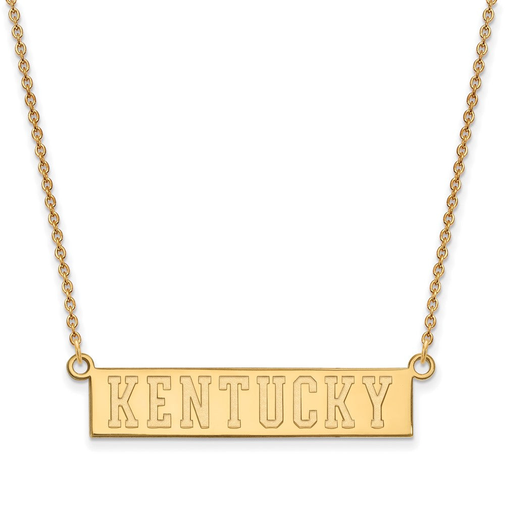 10K Gelbgold Logoart University Of Kentucky Klein Stab Anhänger 18 Zoll Halskette