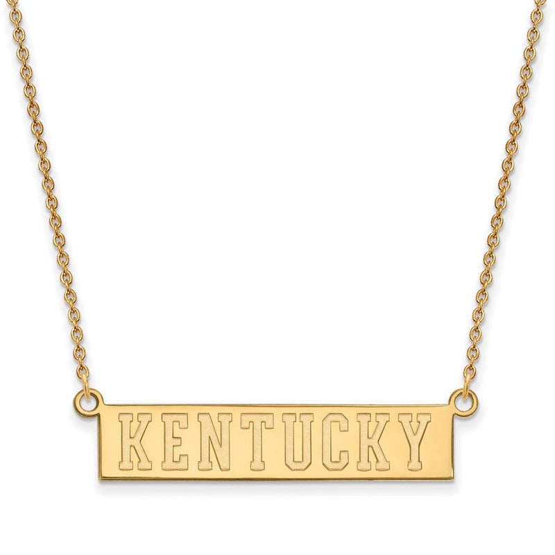 Vergoldet Sterlingsilber Logoart University Of Kentucky Klein Stab Anhänger 18 Zoll Halskette