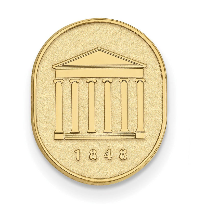 14K Gelbgold Gold Logoart University Of Mississippi 1848 Wappen Anstecknadel