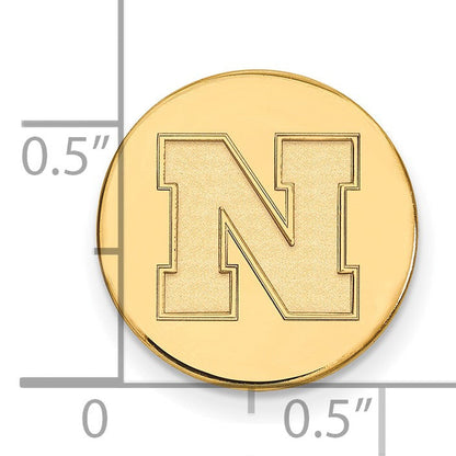 14K Gelbgold Gold Logoart University Of Nebraska Buchstabe N Plättchen Anstecknadel