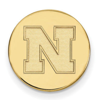 14K Gelbgold Gold Logoart University Of Nebraska Buchstabe N Plättchen Anstecknadel
