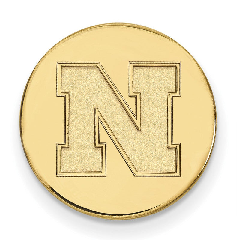14K Gelbgold Gold Logoart University Of Nebraska Buchstabe N Plättchen Anstecknadel