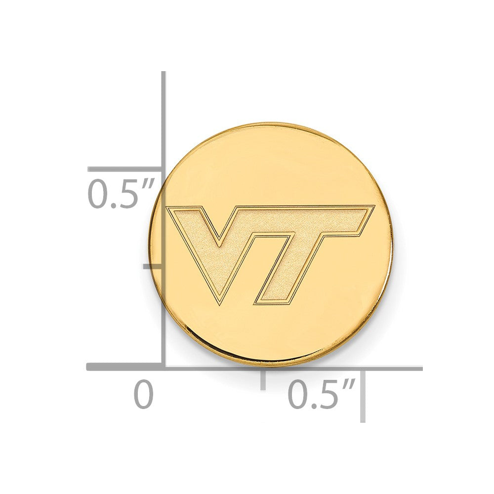 14K Gelbgold Gold Logoart Virginia Tech V-t Anstecknadel