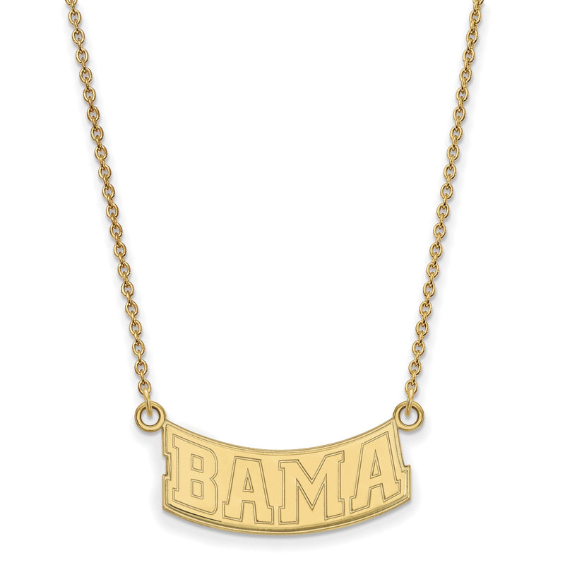 Vergoldet Sterlingsilber Logoart University Of Alabama Klein Anhänger 18 Zoll Halskette