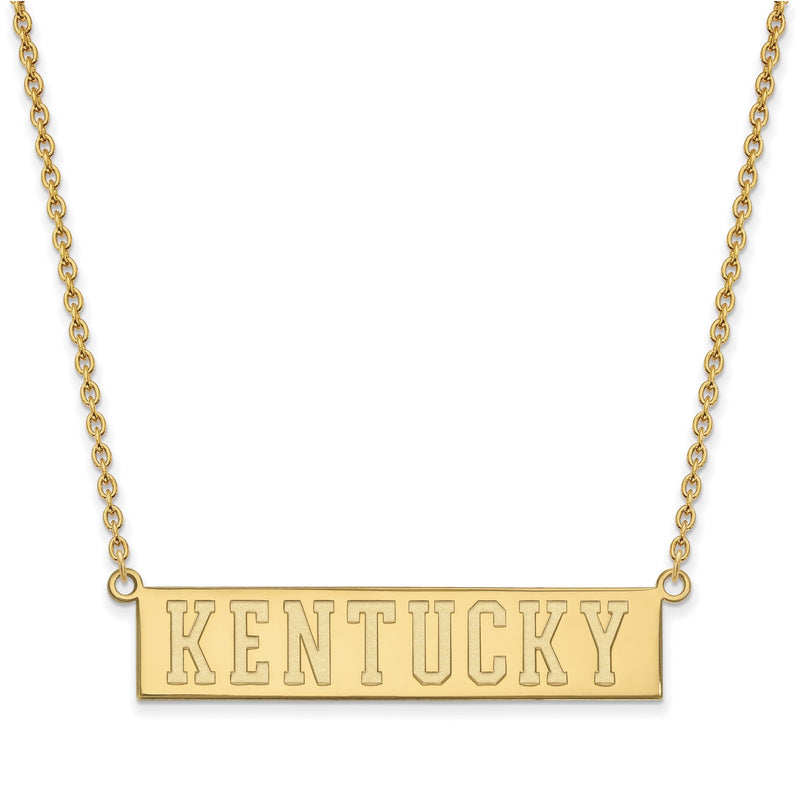 10K Gelbgold Logoart University Of Kentucky Groß Stab Anhänger 18 Zoll Halskette