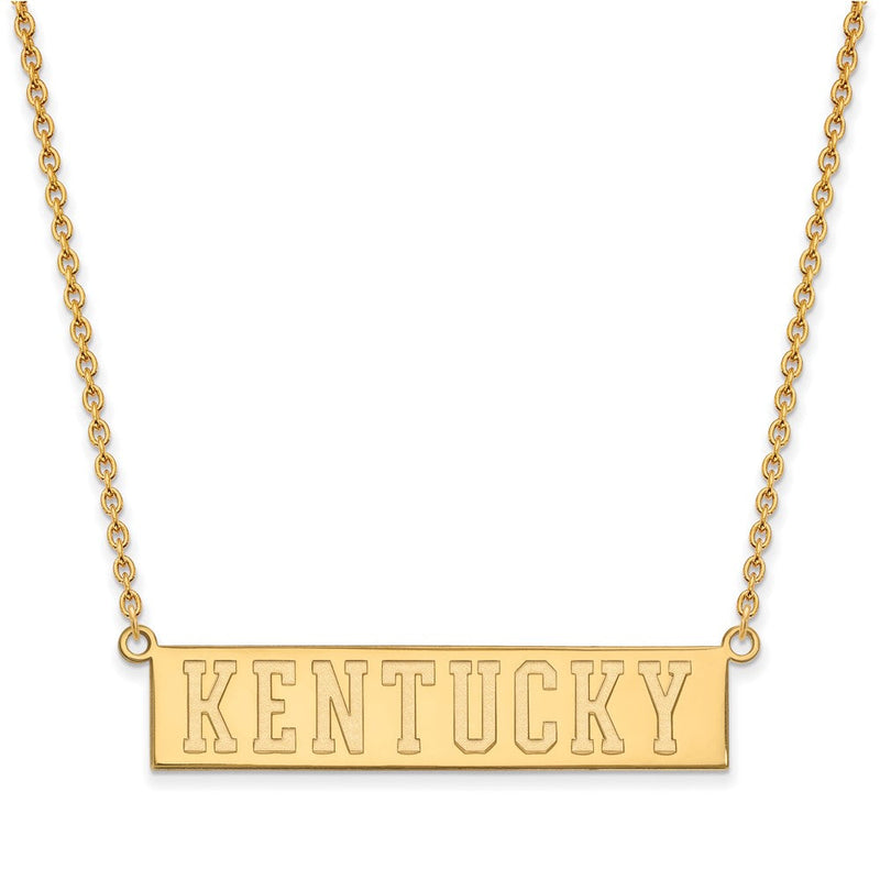 Vergoldet Sterlingsilber Logoart University Of Kentucky Groß Stab Anhänger 18 Zoll Halskette