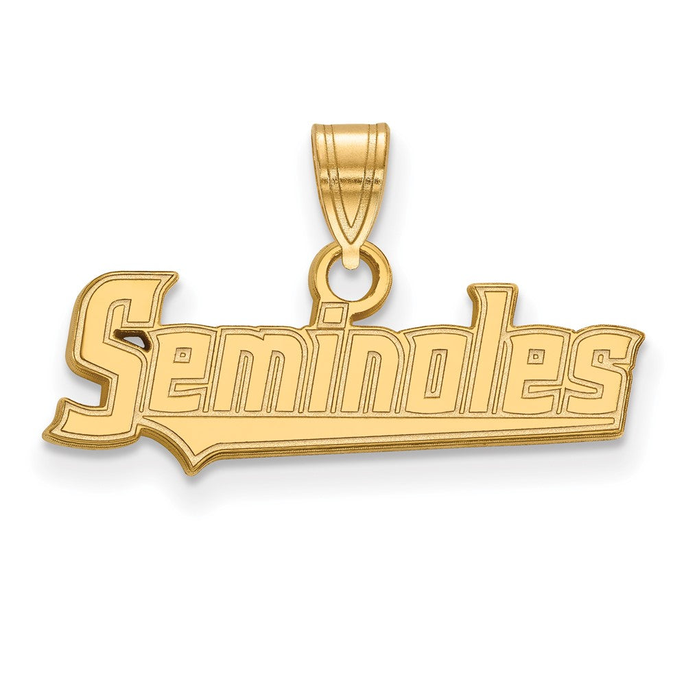 Vergoldet Sterlingsilber Logoart Florida State University Seminoles Schreibschrift Klein Anhänger