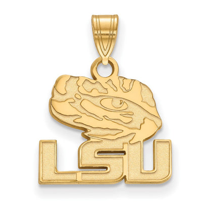 10K Gelbgold Logoart Louisiana State University L S U Tiger Auge Klein Anhänger