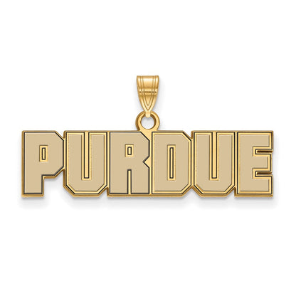Vergoldet Sterlingsilber Logoart Purdue University Block Type Klein Emailliert Anhänger