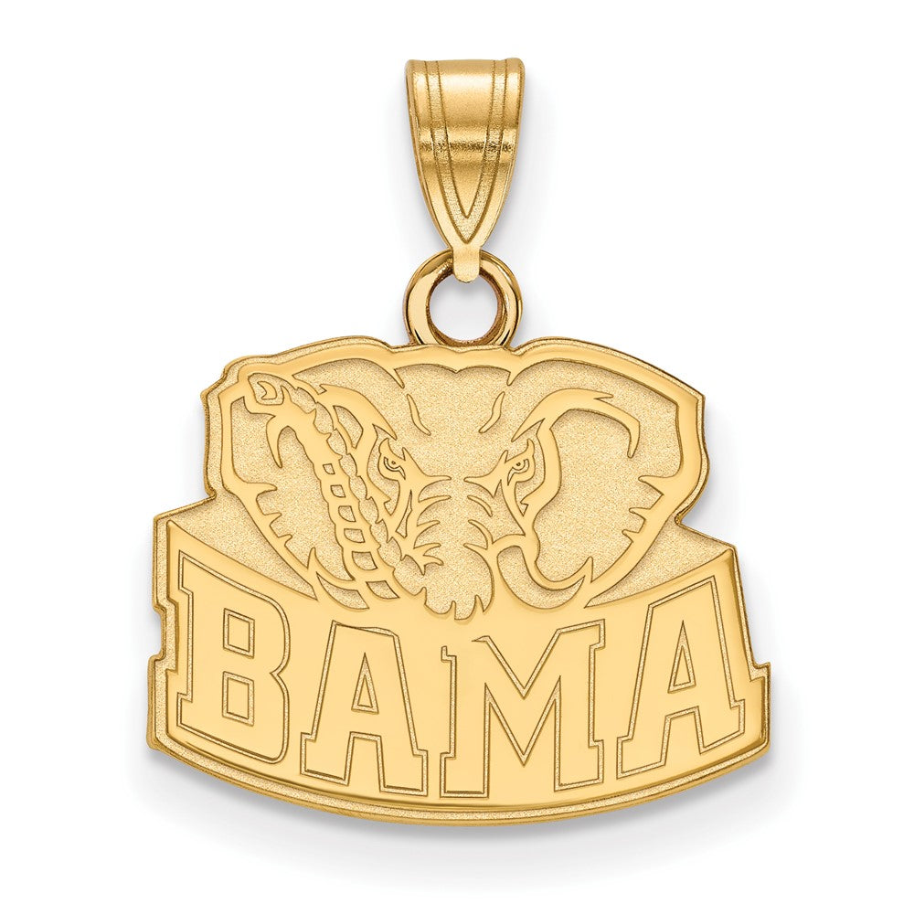 Vergoldet Sterlingsilber Logoart University Of Alabama Elefant Klein Anhänger