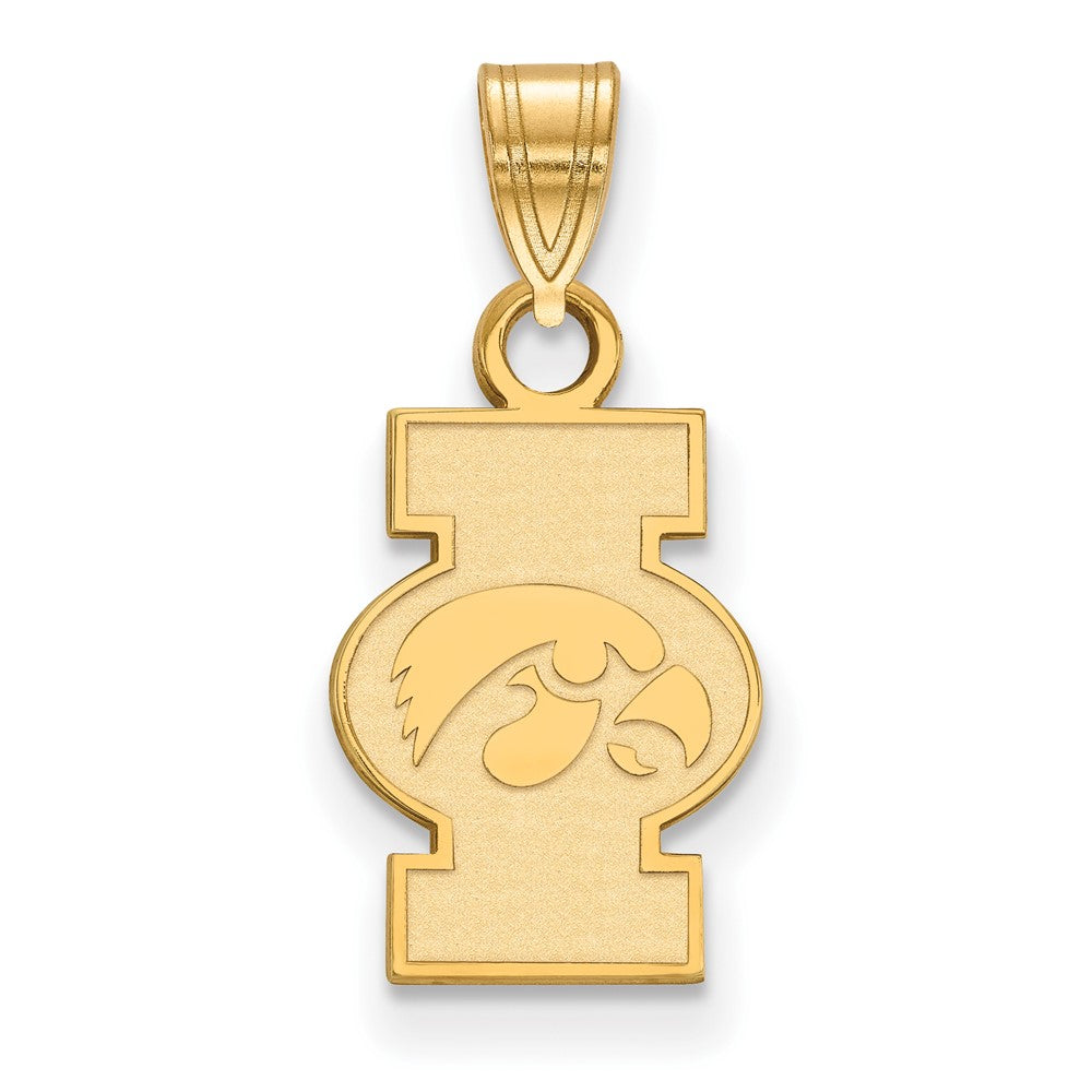 10K Gelbgold Logoart University Of Iowa Klein Anhänger