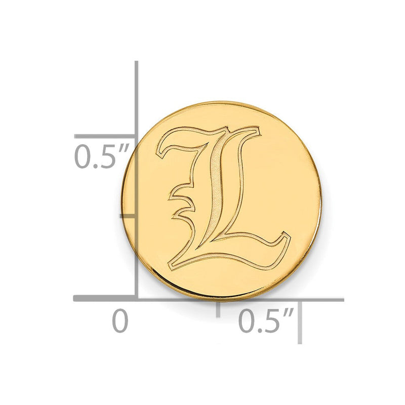 14K Gelbgold Gold Logoart University Of Louisville Buchstabe L Anstecknadel