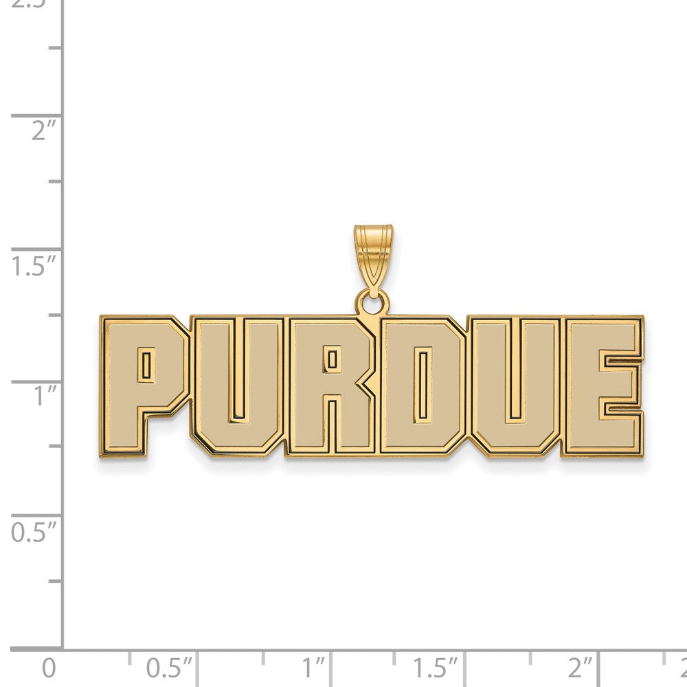 Vergoldet Sterlingsilber Logoart Purdue University Block Type Groß Emailliert Anhänger