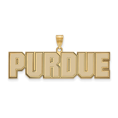 Vergoldet Sterlingsilber Logoart Purdue University Block Type Groß Emailliert Anhänger