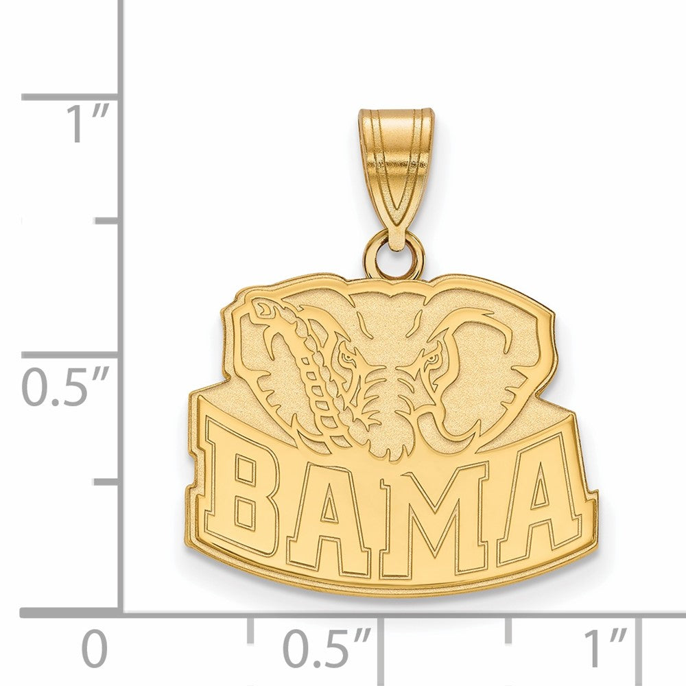 Vergoldet Sterlingsilber Logoart University Of Alabama Elefant Mittel Anhänger