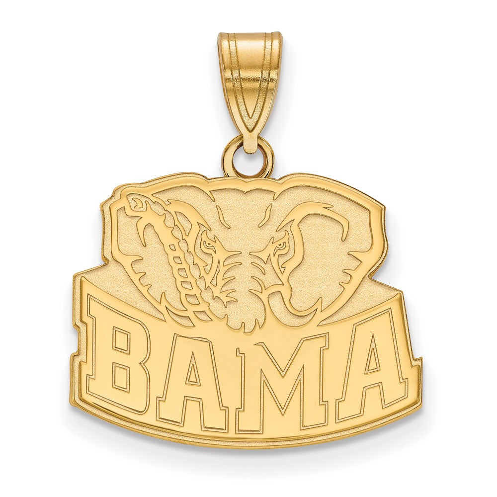 Vergoldet Sterlingsilber Logoart University Of Alabama Elefant Mittel Anhänger