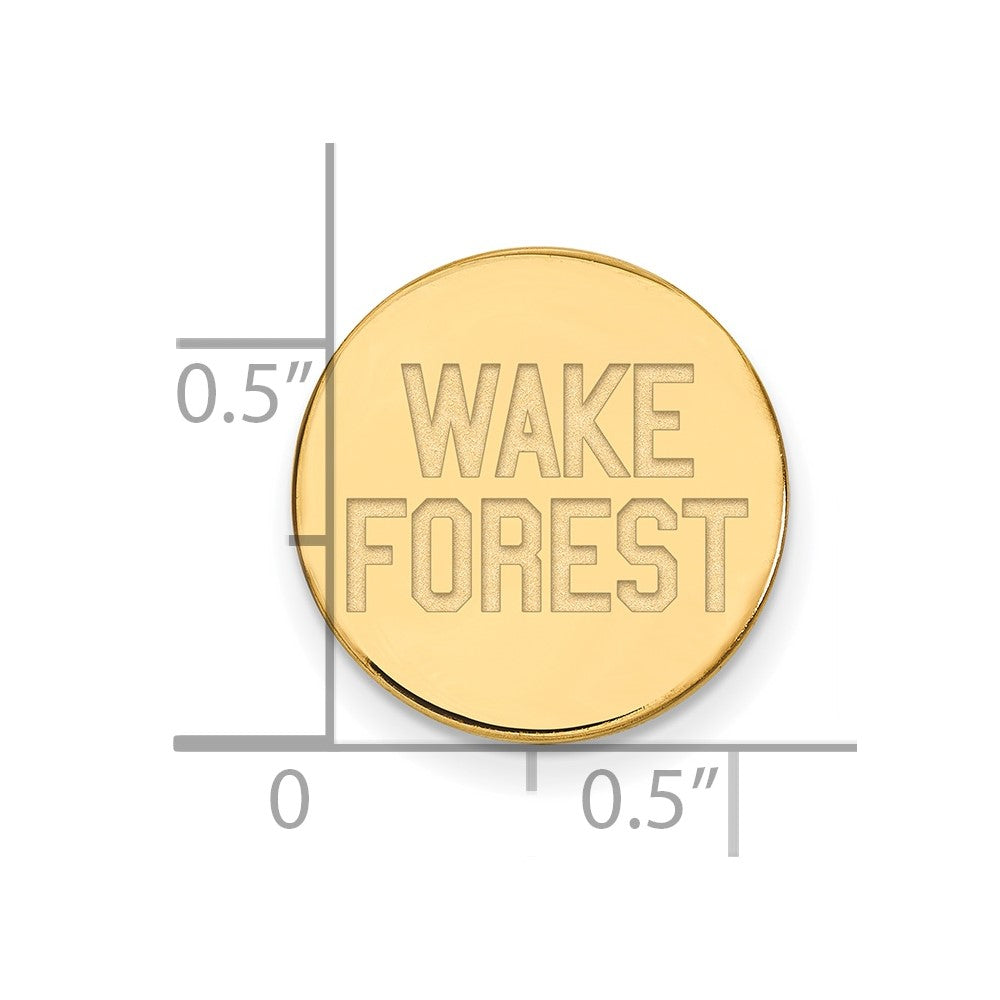 14K Gelbgold Gold Logoart Wake Forest University W-f Deacon Anstecknadel