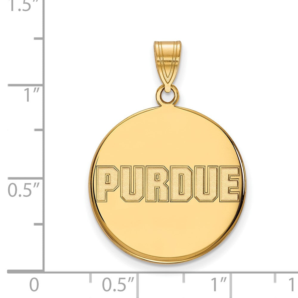 Vergoldet Sterlingsilber Logoart Purdue University Block Type Groß Plättchen Anhänger