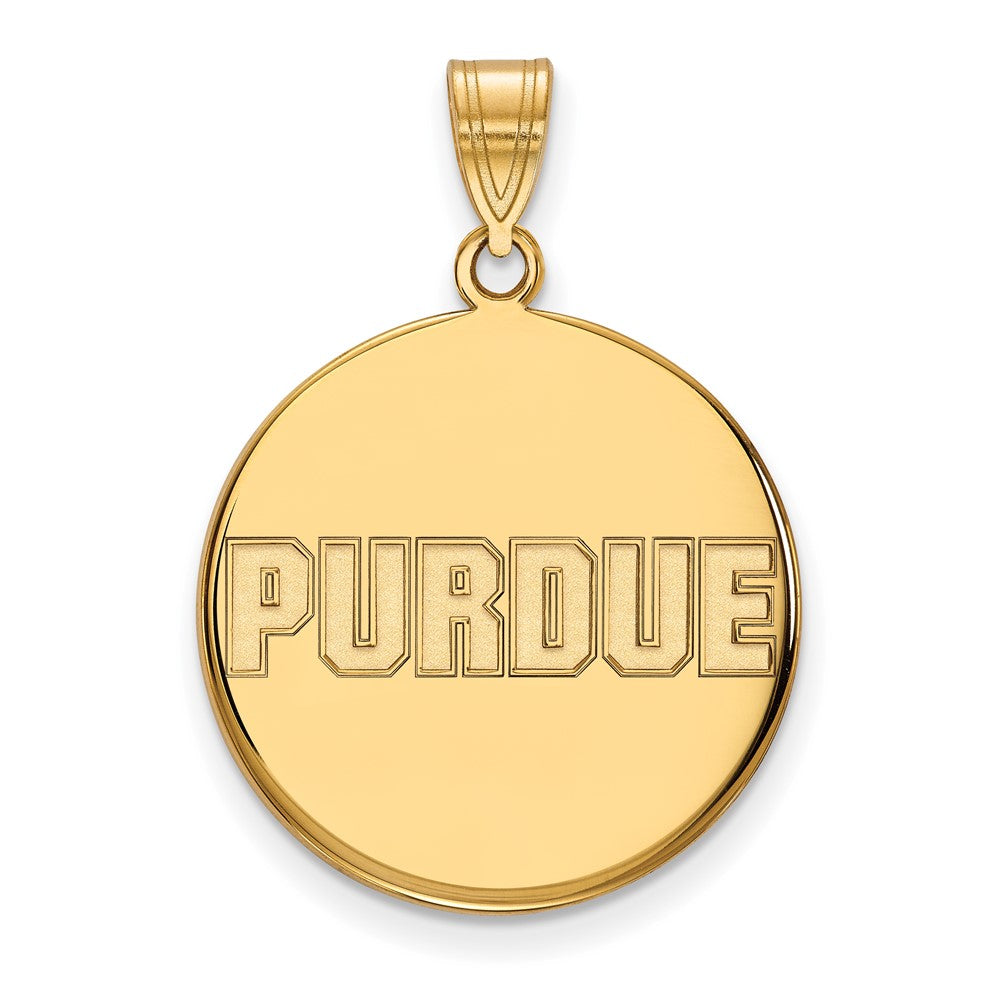 Vergoldet Sterlingsilber Logoart Purdue University Block Type Groß Plättchen Anhänger