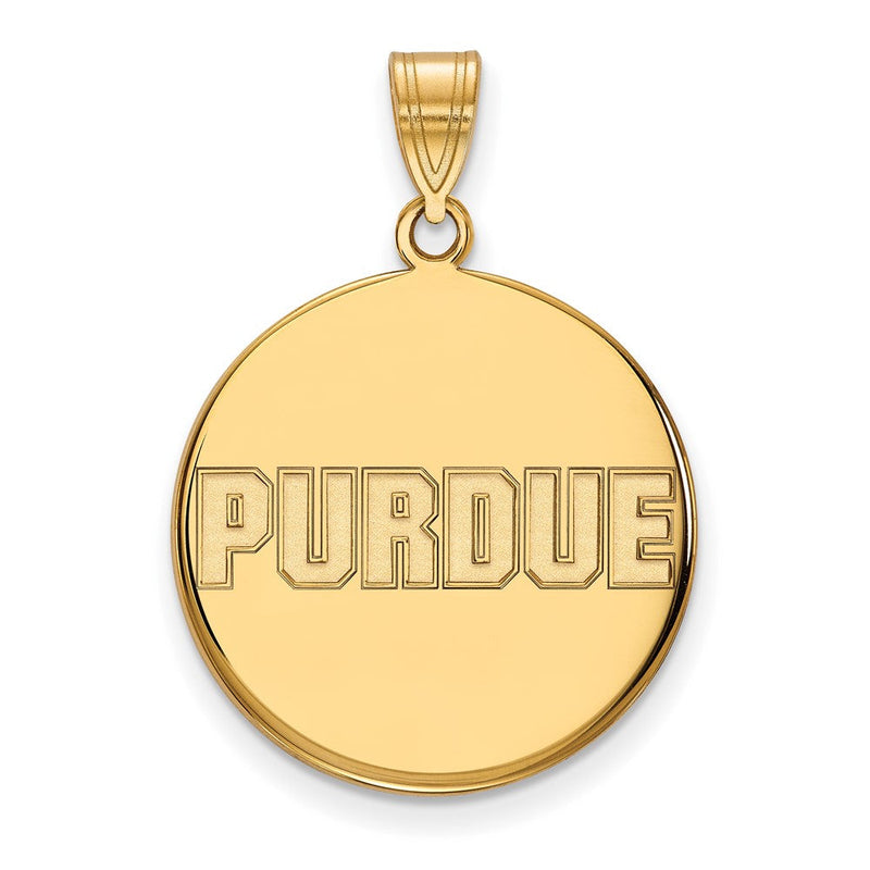 10K Gelbgold Logoart Purdue University Block Type Groß Plättchen Anhänger
