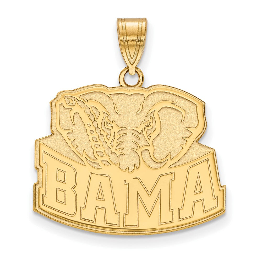 Vergoldet Sterlingsilber Logoart University Of Alabama Elefant Groß Anhänger