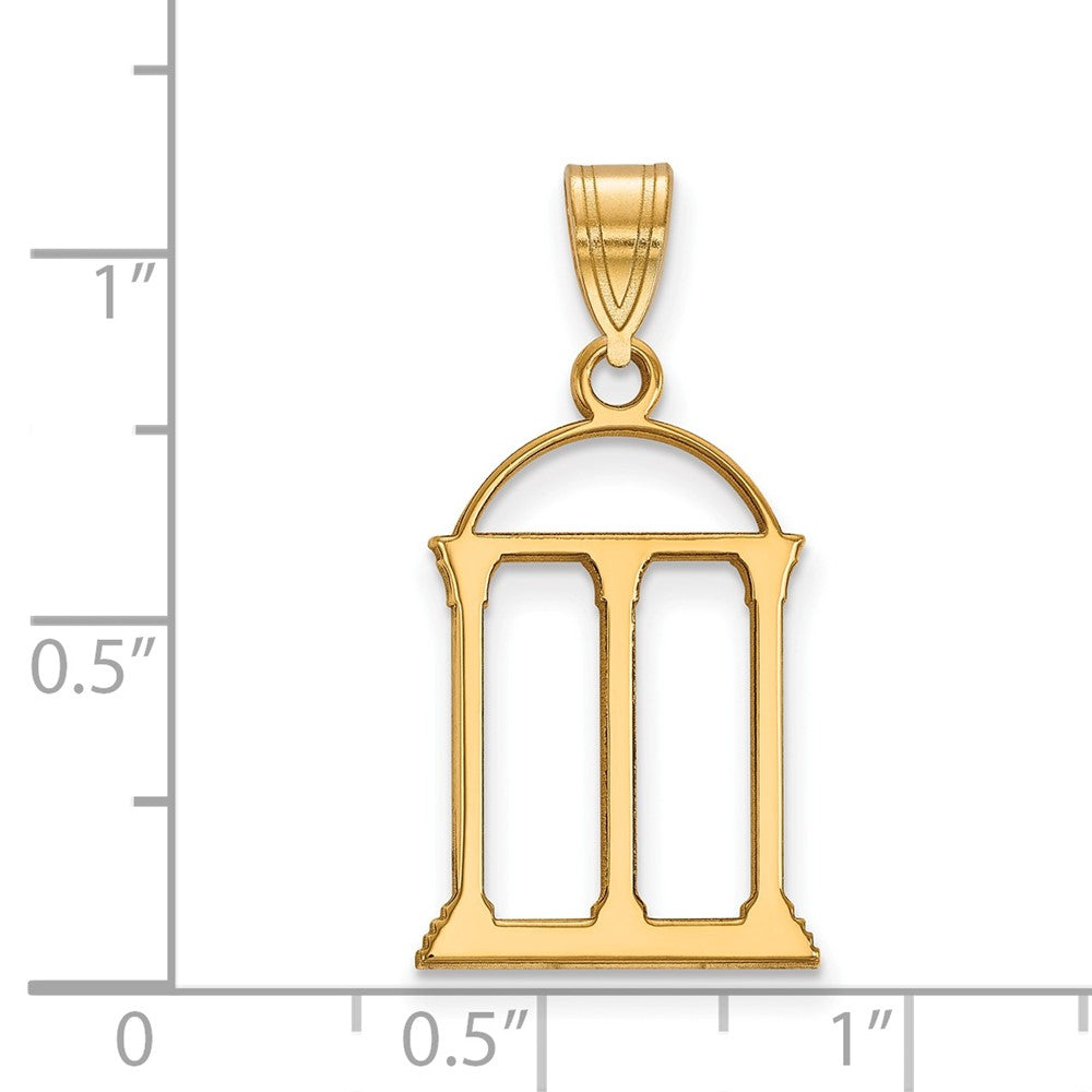 Vergoldet Sterlingsilber Logoart University Of Georgia Arch Groß Anhänger