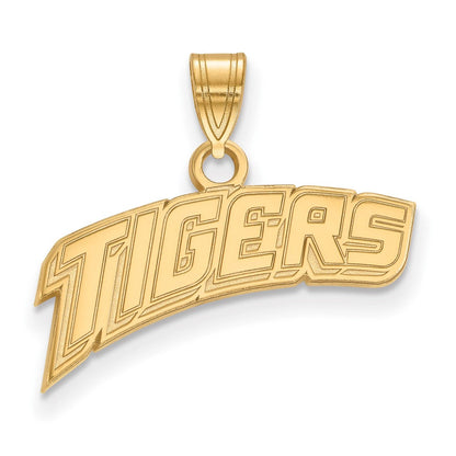 Vergoldet Sterlingsilber Logoart Louisiana State University Tigers Klein Anhänger