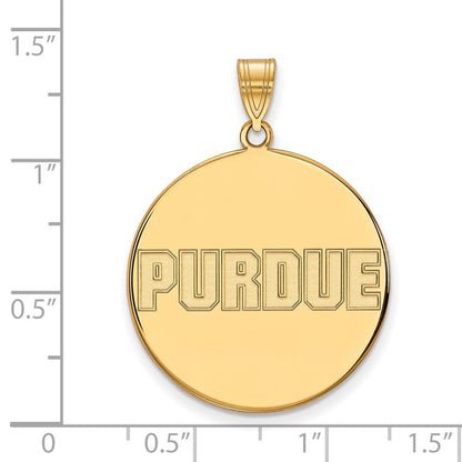 10K Gelbgold Logoart Purdue University Block Type Extra Groß Plättchen Anhänger