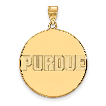 10K Gelbgold Logoart Purdue University Block Type Extra Groß Plättchen Anhänger