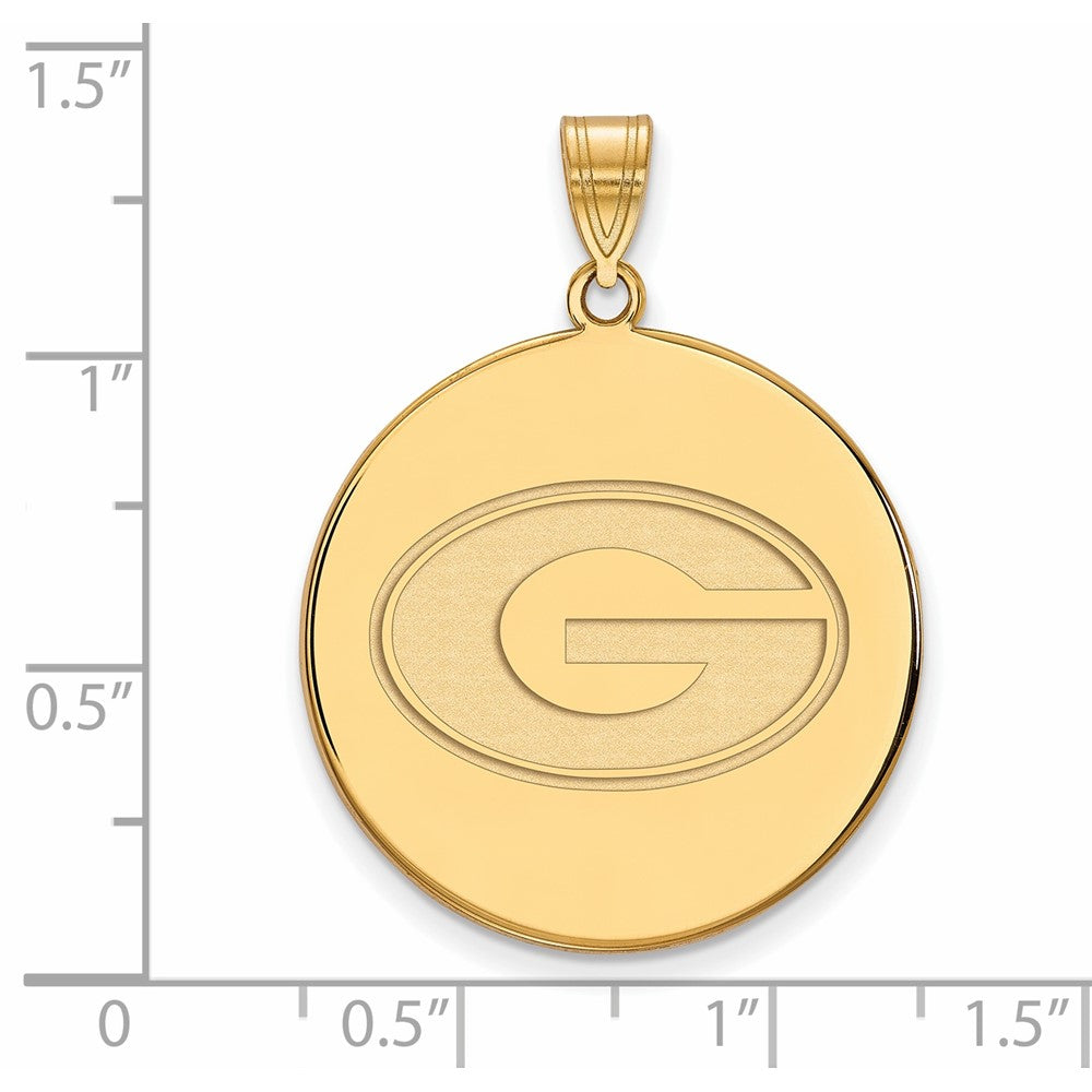 10K Gelbgold Logoart University Of Georgia Buchstabe G Extra Groß Plättchen Anhänger