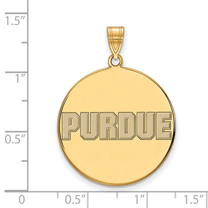 Vergoldet Sterlingsilber Logoart Purdue University Block Type Extra Groß Emailliert Plättchen Anhänger